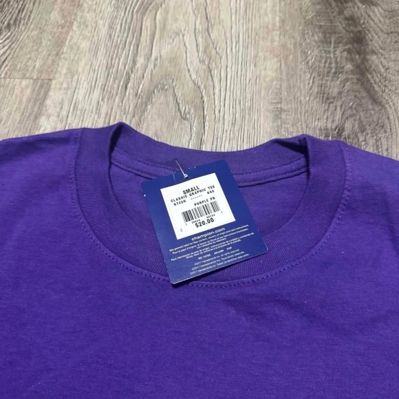 Champion Men’s T Shirt Size Small Purple NEW - Picture 4 of 5